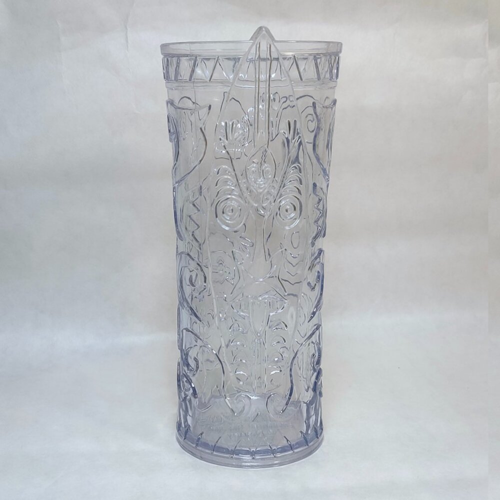 Disney Trader Sam's Tangaroa Surfboard Acrylic Cup Glass Tiki Bar Clear
